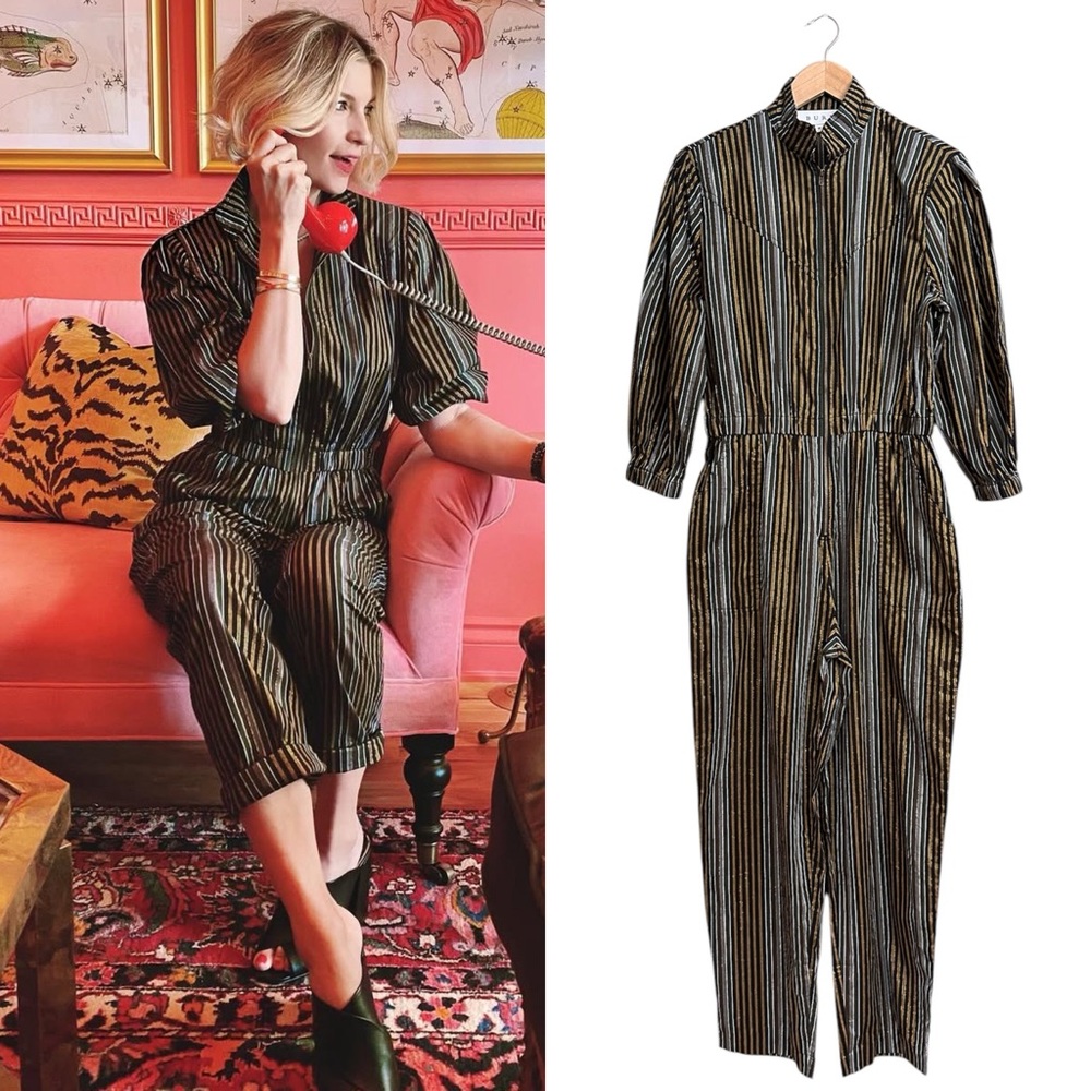 Buru Moms Only Jumpsuit in Lurex Stripe